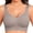 Khaki, variant on Women's Comfort Wireless Bra Seamless V-Neck Sleep Bralette Full Coverage Smooth No Underwire Brassiere Elastic Wide Straps Anti-Chafing Daily Underwear Vest Coffee 4XL