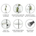 thumbnail image 5 of Zenna Home Tension Pole Shower Caddy, 4 Shelves, Satin Nickel, 5 of 8