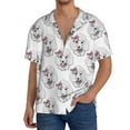 thumbnail image 3 of Vsdgher Poodle Dog Print Men's Wrinkle Free Untucked Cuban Shirt Business Casual Button Down Shirts Short Sleeve Shirt, 3 of 7