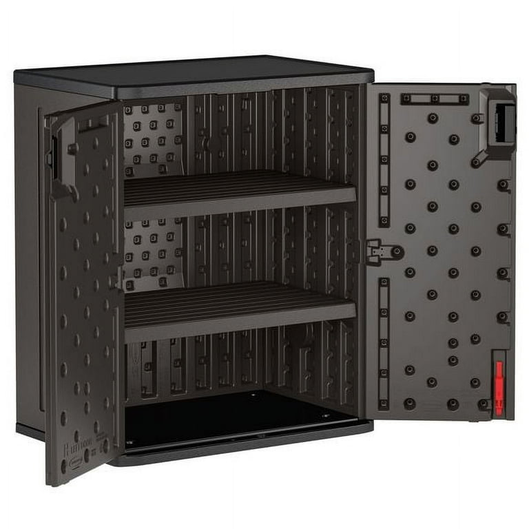 Suncast Outdoor Lockable 36 in. Storage Cabinet Locker for Garden