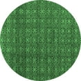 thumbnail image 1 of Ahgly Company Indoor Round Abstract Emerald Green Modern Area Rugs, 8' Round, 1 of 4