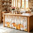thumbnail image 5 of Orange White Pumpkin Fall Sink Skirt for Bathroom, Self-Adhesive Under Sink Curtain, Thanksgiving Weeping Leaves Hide Pipes & Storage Fabric Cabinet Skirt Cover for Kitchen Laundry 32"x55", 5 of 8