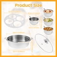 thumbnail image 2 of Stainless Steel Egg Poacher Pan, Nonstick Poached Egg Cooker with 4 Cups and Glass Lid, Easy Clean Poached Egg Maker Pan for Induction Cooktops, 2 of 7