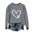 thumbnail image 6 of Craaazy Women's Fashionable Crewneck Top Casual Letter Printed Loose Long Sleeved Shirt Gifts, 6 of 6