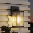 thumbnail image 1 of Lámpara de pared exterior WIHTU impermeable negra con base E26, 1 of 8