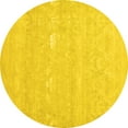 thumbnail image 1 of Ahgly Company Indoor Round Oriental Yellow Industrial Area Rugs, 6' Round, 1 of 4