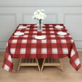 thumbnail image 3 of Christmas Square Tablecloth 42x42 Inch – Waterproof Polyester Printed Table Cover, Wrinkle Resistant & Washable for Kitchen Dining Picnic Party Decor, Single-v4-15, White, 3 of 6