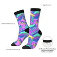 thumbnail image 6 of Honeii Disco Roller Skates Print Adult Socks,Crew Socks,Casual Calf Socks,Daily Wear Socks for Men & Women, Perfect for Sports, Casual and Everyday Use, 6 of 6