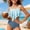 Sky Blue, variant on 2 Piece Girls Swimsuit Tankini Set Tiered Ruffled Design Bathing Suit Adjustable Straps Girls' Swimwear for Summer 2026