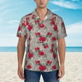 thumbnail image 4 of Goofa Rose Flowers Hawaiian Shirt for Men, Unisex Summer Beach Casual Short Sleeve Button Down Shirts,Aloha Tropical Floral print shirt-XX-Large, 4 of 9