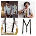 thumbnail image 2 of Bretelles Élastiques en Forme de Y pour Hommes - Sangles Réglables, Style Clip, Usage Intensif, pour Smoking, Jeans, Événements Formels et Décontractés, 2 of 6