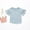 Blue, variant on NAISIBABY Kids Girls T-Shirt, Striped Casual Cotton Flare Sleeve Summer Cute Tee Black 6-9Months