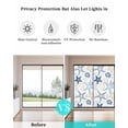 thumbnail image 4 of Window Privacy Film, Blue Khaki Coral Sun Blocking Window Tint Film Heat Control One Way Blackout Window Film, Spring Summer Coastal Starfish Beach Nautical Conch Non Adhesive Static Cling 29.5x78.7, 4 of 7