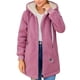 thumbnail image 1 of Chaqueta con Cremallera y Bolsillos para Mujer, Sudadera Larga Extragrande con Capucha, Abrigo Afelpado y Cálido. Rosa XXXL, 1 of 7