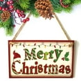 thumbnail image 1 of Merry Christmas Wall Door Hanging Plaque Sign Decoration  Party Accessory, 1 of 7