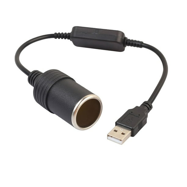 5V USB A Male to 12V Car Socket Female Cable Adapter - Walmart.com