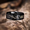 thumbnail image 3 of 8mm Mens Black/Silver Camo Tungsten Carbide Ring Camouflage Comfort Fit Wedding Band, 3 of 10