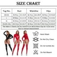 thumbnail image 5 of Women's Zipper Leotard Liquid Long Sleeve Bodysuit Stretchy Romper Suit Sleeveless Jumpsuit Metallic Sexy Clubwear Red, 5 of 5