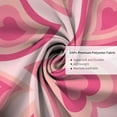 thumbnail image 6 of Pink Heart Shower Curtain Valentines Romantic Love Heart Cute Bathroom Accessories, Chic Retro 70s Heart Design Happy Valentines Bathroom Decor Set with Hooks 72X72IN, 6 of 6