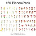 thumbnail image 3 of 160 Piece/4Pack PET Floral Stickers Pressed Flower Stickers Vintage Flower Decals for Scrapbook Journal Card Decoration, 3 of 7