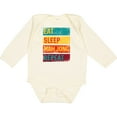 thumbnail image 3 of Inktastic Eat Sleep Mah Jong Repeat Boys or Girls Long Sleeve Baby Bodysuit, 3 of 5