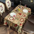 thumbnail image 2 of Pioneer Flower Floral Print Pattern Rectangle Tablecloth 60"x120", Waterproof Polyester Table Cloth, Wipeable Spillproof for Dining Camping Indoor Outdoor, 2 of 6