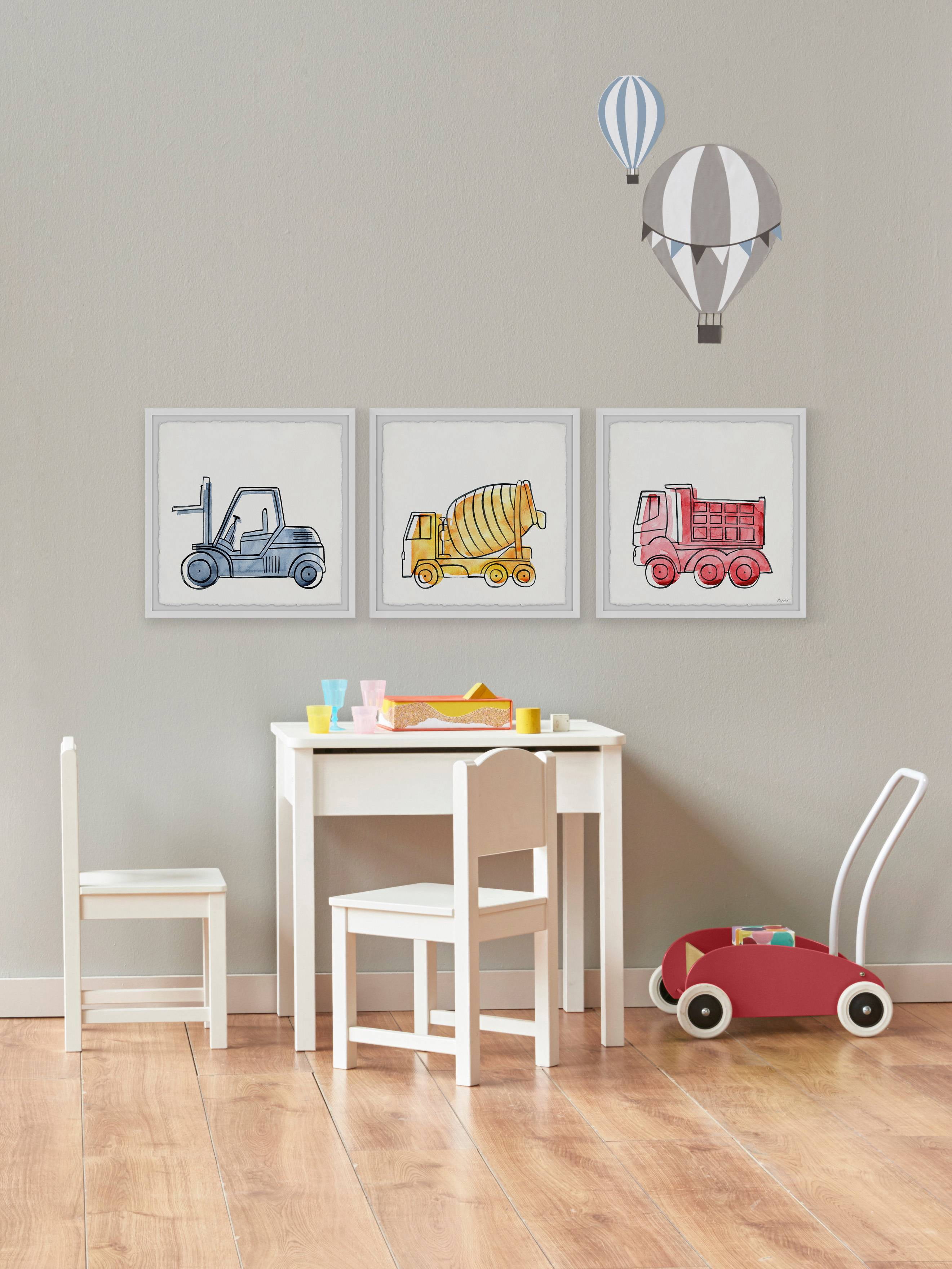 Marmont Hill Construction Trucks Triptych