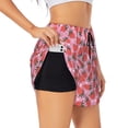 thumbnail image 2 of Disketp Strawberry Print Women's Shorts Workout Shorts for Athletic Gym Running Shorts with Phone Pockets Small, 2 of 8
