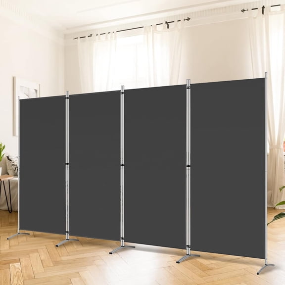 RANTILA 3 Panel Room Divider, 6 Ft Tall Folding Privacy Screen Freestanding Room Partition Wall Dividers, 102''W x 20''D x 71''H, Grey