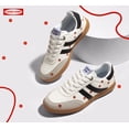 thumbnail image 6 of LUCKY STEP Womens Fashion Floral Embroidery Retro Sneakers Casual Shoes,White&Black, 6 of 10