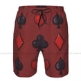 thumbnail image 2 of Mens Swimming Shorts Swimwear Playing Card Suits Geometric Trunks Swimsuit Beach Wear Boardshorts, 2 of 6