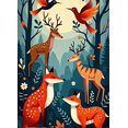 thumbnail image 4 of Forest Themed Animal Patterned Backdrop Banner Party Decorations Background for Children Parties Family Gatherings Photography Props Outdoor Events Festival Celebrations, 4 of 4
