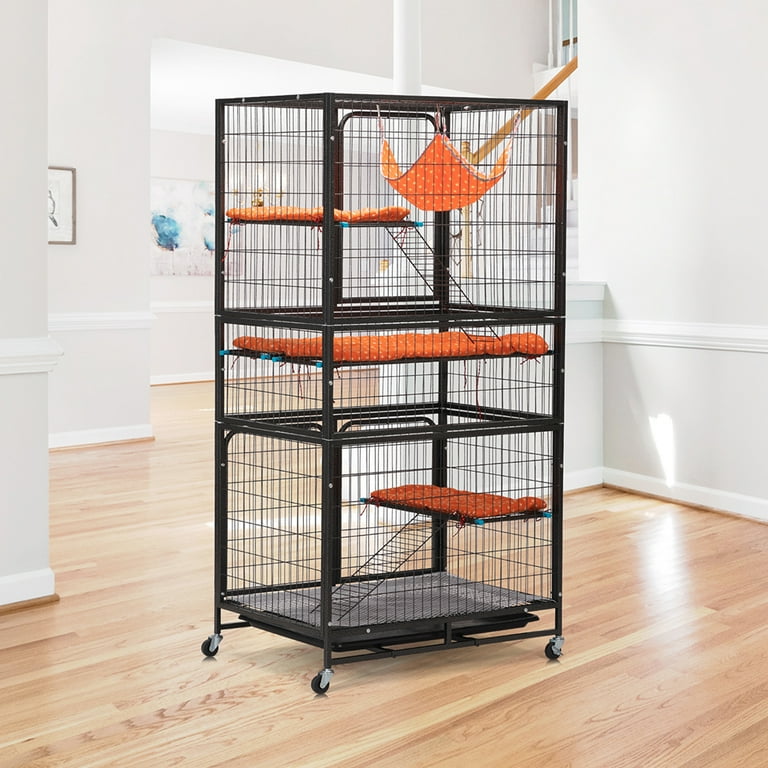 YYAo 4 Tier Pet Cage, Rabbit Cage, Large Multi-Tier Indoor Outdoor