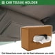 thumbnail image 2 of Soporte para Pañuelos de Coche Universal de Bargains Únicos, Funda para Caja de Pañuelos, Organización de Pañuelos Extra Grande para Asiento Trasero de Coche, 17.5x13.5x8cm Cuero Sintético Marrón, 2 of 6