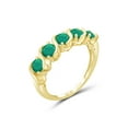 thumbnail image 3 of JewelersClub Emerald Ring Birthstone Jewelry – 1.40 Carat Emerald 14K Gold Plated Silver Ring Jewelry – Gemstone Rings with Hypoallergenic 14K Gold Plated Silver Band, 3 of 4