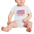 thumbnail image 2 of Proud to Be Uruguayan American Flag Cute Baby Bodysuit (White, 12-18 Months), 2 of 5