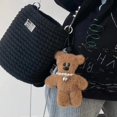 thumbnail image 5 of LLavero de peluche de oso pequeño para mujer y niña, colgante de mochila de dibujos animados, cadena anticaída, bonito llavero de coche, accesorios para bolso, 15cm, 5 of 5