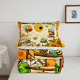 thumbnail image 5 of Erosebridal Boho Bee King Size Comforter Sets,Dreamy Sunflower Floral Comforters King Size,Yellow Orange,Colorful Stars Reversible,3pcs,1 Comforter and 2 Pillowcases, 5 of 7