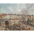 thumbnail image 3 of Camille Pissarro 24x20 Black Modern Framed Museum Art Print Titled - Fishmarket (1902), 3 of 5