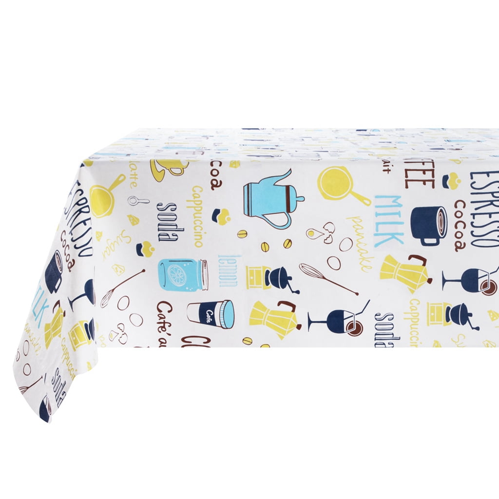 Ray Star Vinyl Party Tablecloths 52x70in Spring Tablecloth Plastic Picnic Outdoor and Camping Waterproof Oilcloth Table Cover for Rectangle Tables