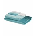 thumbnail image 2 of Teal Ombre Towel Set of 3, Soft Microfiber Bath Towels, Hand Towel, Washcloths, Farmhouse Vintage Wooden Striped Quick-Dry Absorbent Towels for Bathroom Kitchen Hotel Beach Gym Spa, 2 of 7