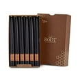 thumbnail image 2 of ROOT Candles Unscented Dipped Taper Candles, 9-inch Tall, Box of 12, Color: Black, 2 of 6
