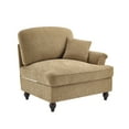 thumbnail image 5 of Newest 2-in-1 Style Chenille Sofa, Light Coffee Single Seater,Removable Ruffle Skirt, Includes 1 Movable Pillow, 38.2" Compact Design, 5 of 9