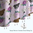 thumbnail image 6 of Cute Pitbull Terriers Dog and Flower Shower Curtain 36"x72" ,Bathroom Decorative Shower Curtains Set with 12 Hooks,Modern Waterproof Washable Shower Curtain, 6 of 6