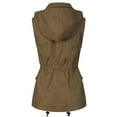 thumbnail image 4 of Made by Olivia Women's Drawstring Lightweight Loose Fit Sleeveless Vest Utility Jacket, 4 of 7