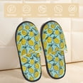 thumbnail image 2 of Balery Lemon Pantuflas de Casa de Felpa Silenciosas con Diseño Estampado, Zapatillas Cómodas Antideslizantes de Algodón para Interior-Medium, 2 of 8