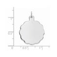 thumbnail image 2 of Sterling Silver Engraveable Disc Charm - 2.8 Grams - Measures 28x22mm Wide, 2 of 2