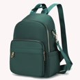 thumbnail image 4 of Women Nylon Solid Color Backpack Zipper Large Capacity Laptop Bag (Green, 4 of 7