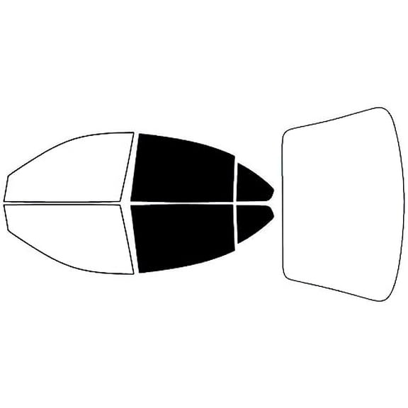 Rvinyl Window Tint Kit Compatible with Pontiac Grand Am 1999-2005 (Sedan) - Back Precut Kit - 5%