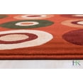 thumbnail image 3 of Handcraft Rugs - Red Rust, Beige, Chocolate, Sage Green, Modern Circle Geometric Pattern Area Rug (Approximately 5 by 7), 3 of 6